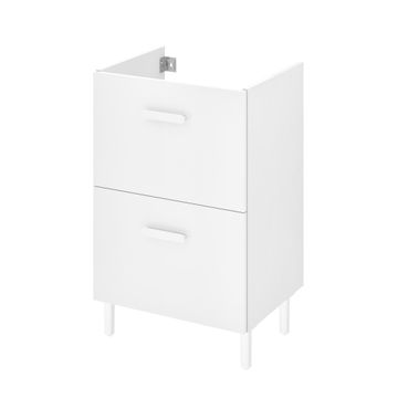 Sensea Easy Freestanding Bathroom Cabinet With Two Doors White W50cmxD40cmxH80cm (basin excluded, vanity only)