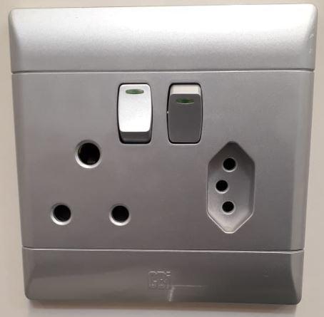 Socket CBI ELECTRIC silver 1x3 & 1x2 pin