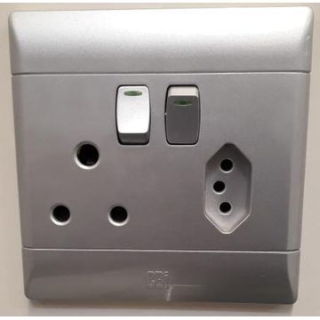 Socket CBI ELECTRIC silver 1x3 & 1x2 pin