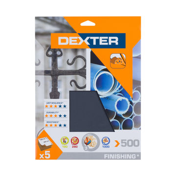 Water paper G500 MET/PL DEXTER 5 pieces 230x280mm