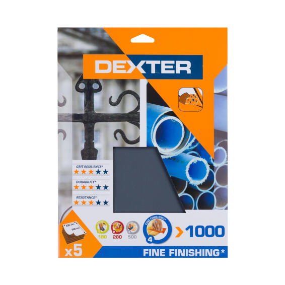 Water paper G1000 MET/PL DEXTER 5 pieces 230x280mm
