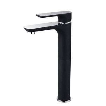 Bijiou geneva basin mixer chrome black