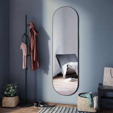 Inspire mirror oblong black metal frame  40x140cm