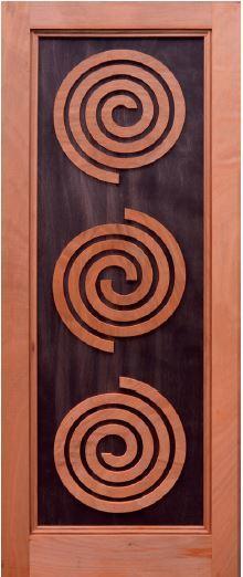 Exterior door engineered hardwood Shonglolo design W813mm x H2032mm