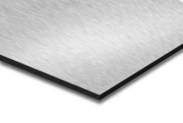 Synthetic Glass Aluminium Composite Panel Brushed Aluminium 3mm thick-1520x700mm
