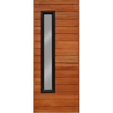 Exterior door engineered hardwood with glass design W813mm x H2032mm