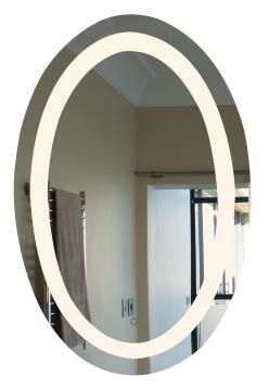 Led 22w dimmable oval mirror