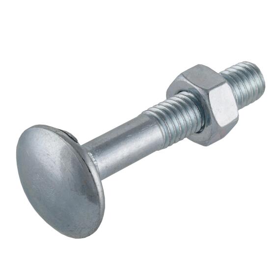 Carraige bolts and nuts zinc plated 8.0x120mm 15pc box standers