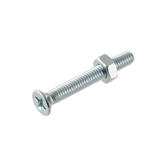 Machine screws and nuts phillips countersunk zinc plated 2.0x20mm 20pc  standers