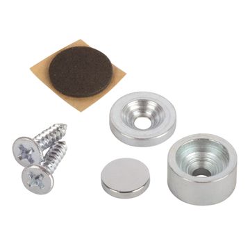 Magnet catches neodym silver colour 12.7x6.4mm 2pc