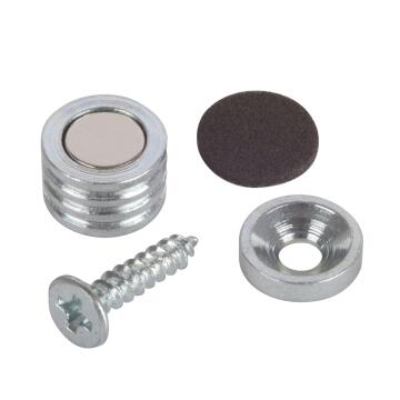Magnet catches neodym silver colour 9.7x6.4mm 4pc