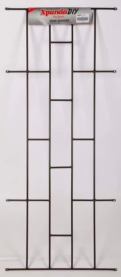 Burglar bar 530x1270mm brick bronze xpanda