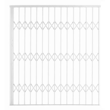 Alu-glide security gate type 18 1800(w)x1950-2150(h) white xpanda