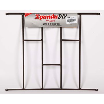 Burglar bar 530x450mm brick bronze xpanda