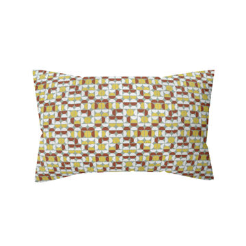 NATERIAL GEOMETRIC CUSHION 45X30 YLW