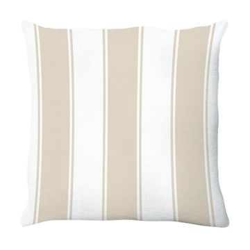 Naterial Deco Cushion Vintage Strip Polycotton 45x45cm Beige Navajo