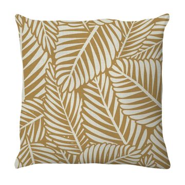 Naterial Deco Cushion Jungle Polycotton 45x45cm Yellow Pecan