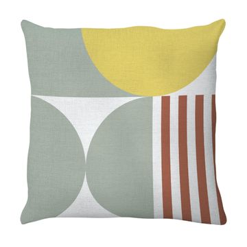 Naterial Deco Cushion Bloc Polycotton 45x45cm Green Sage