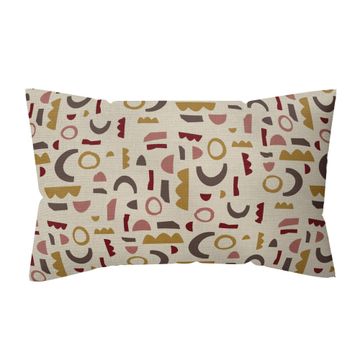 Naterial Abstract Deco Cushion Polycotton 45x30cm Beige Navajo