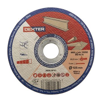 Cutting Disc Dexter Metal/Inox 125X1X22,2Mm