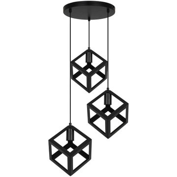 Pendant metal black e27x3 inspire