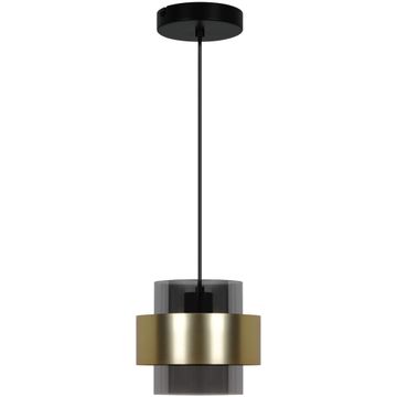 Inspire Croon Pendant metal golden glass blk e27x1
