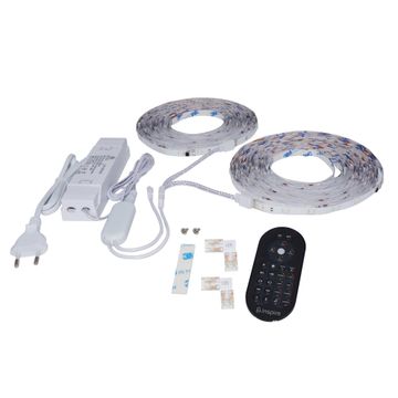 Kit 2x10m led ribbon rgb ic music rc dri