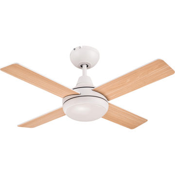 Inspire Aveiro Ceiling Fan with Integrated LED  2200LM  CCT Dimmable light white wood 91cm