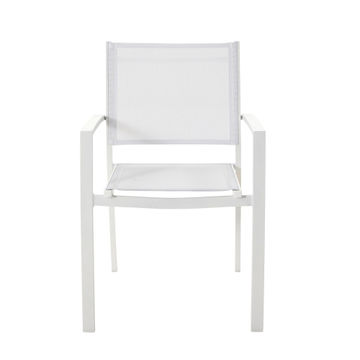 Naterial Lyra Beta Dining Armchair Aluminium White