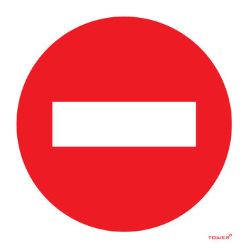 No entry sign ABS tower 150x150mm
