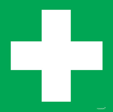 Medical cross sign ABS tower 150x150mm
