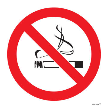 No smoking sign ABS tower 190x190mm