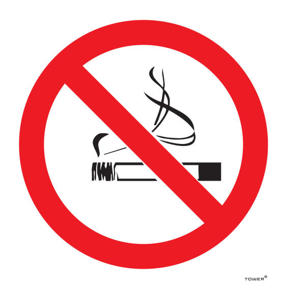 No smoking sign ABS tower 190x190mm
