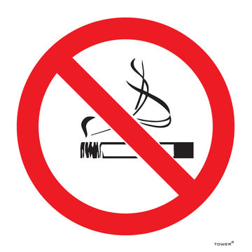 No smoking sign ABS tower 190x190mm