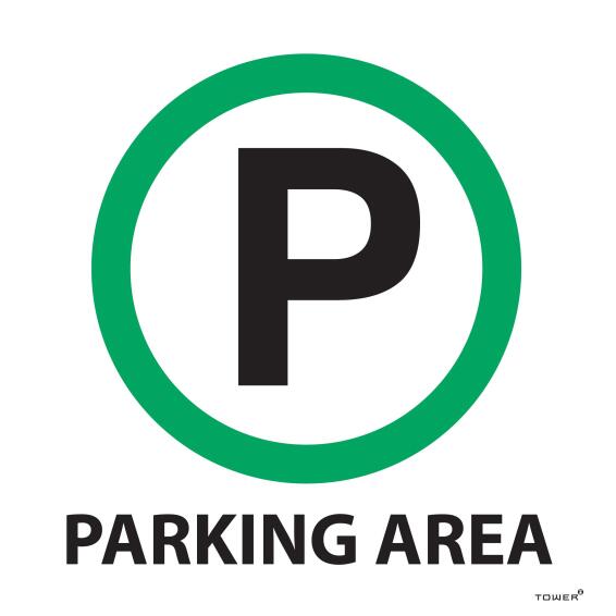 Parking area sign ABS tower 190x190mm