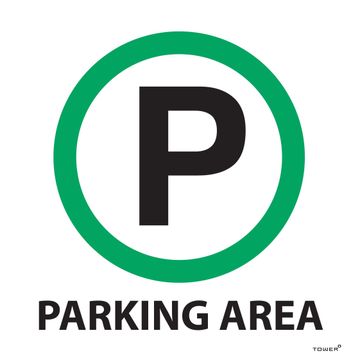 Parking area sign ABS tower 190x190mm