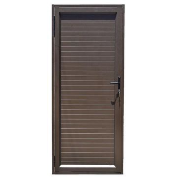Aluminium door bronze horizontal slats left hand opening W900MM x H2100MM