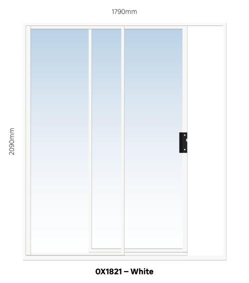 Aluminium sliding door 1 panel sliding W1800MM x H2100MM