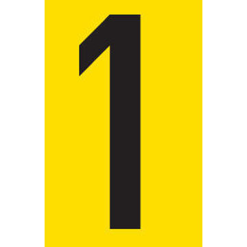 Number 1 adhesive sign tower 55x90mm