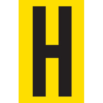 Letter H adhesive sign tower 55x90mm