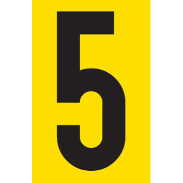 Number 5 adhesive sign tower 55x90mm
