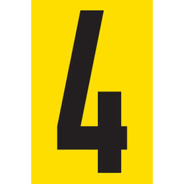 Number 4 adhesive sign tower 55x90mm