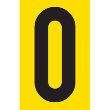 Number 0 adhesive sign tower 55x90mm
