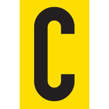 Letter C adhesive sign tower 55x90mm