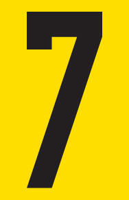 Number 7 adhesive sign tower 55x90mm