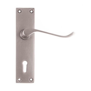 Victorian style handle 6 inch satin nickel L&B Security