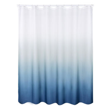Sensea Polyester Shower Curtain Tie and Dye Blue Pattern W180cmxH200cm
