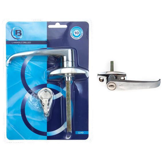 Garage door handle l-shape drilled L&B security