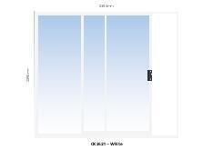 Aluminium sliding door 1 panel sliding W2400MM x H2100MM