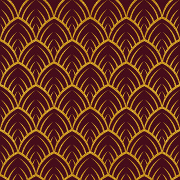 Wall Tile Burgundy Gold Print Talavera 20X20Cm